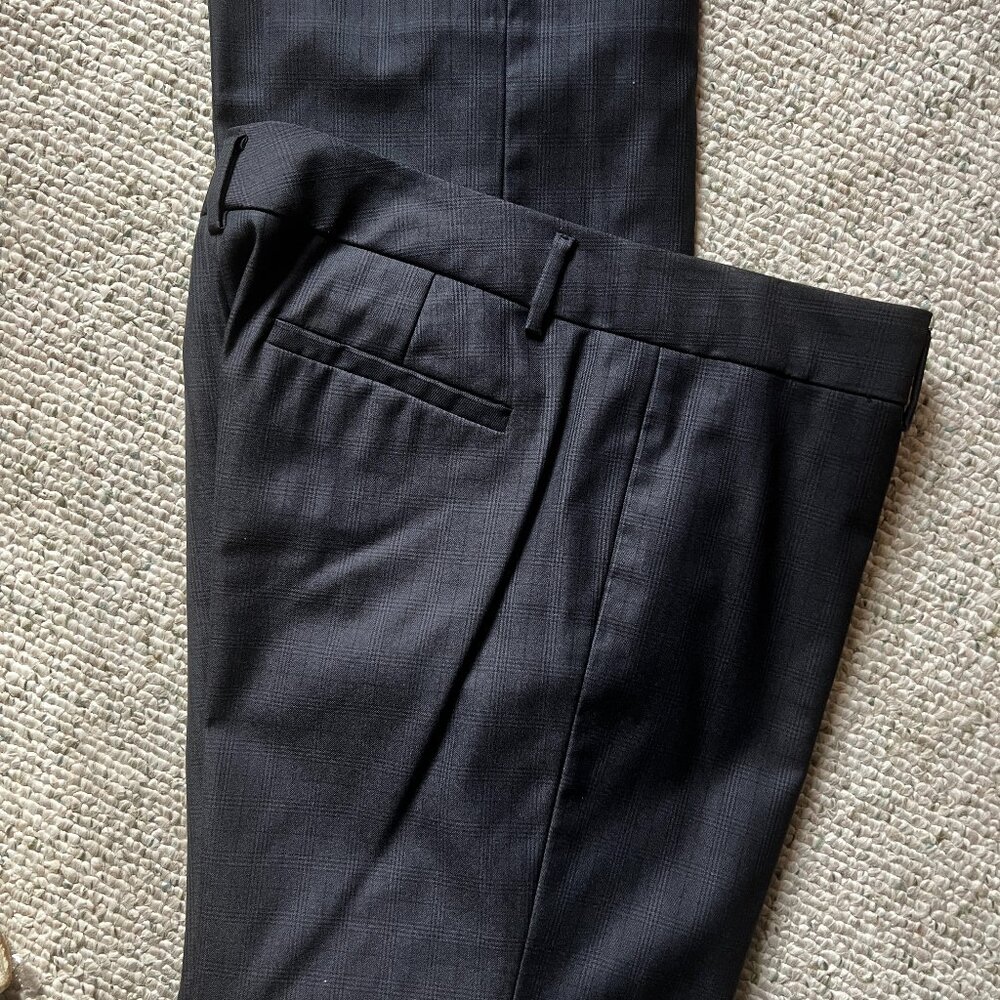 Banana Republic The Logan Fit Blue Flat Front Dress Trousers